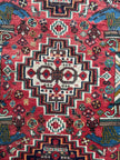 Gaschghai Teppich ca. 151 × 113 cm – rot & dunkelblau