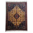 Gaschghai Teppich ca. 148 × 108 cm – goldgelb & dunkelblau