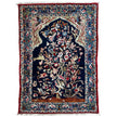 Ghoum Teppich ca. 150 × 100 cm – dunkelblau/rot/blau & floral