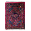 Hamedan Teppich ca. 150 × 100 cm – rot/blau & geometrisch