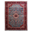 Hamedan Teppich ca. 150 × 100 cm – hellblau/rot/creme & floral
