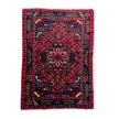 Hamedan Teppich ca. 146 × 104 cm – rot & dunkelblau