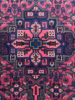 Hamedan Teppich ca. 146 × 104 cm – rot & dunkelblau