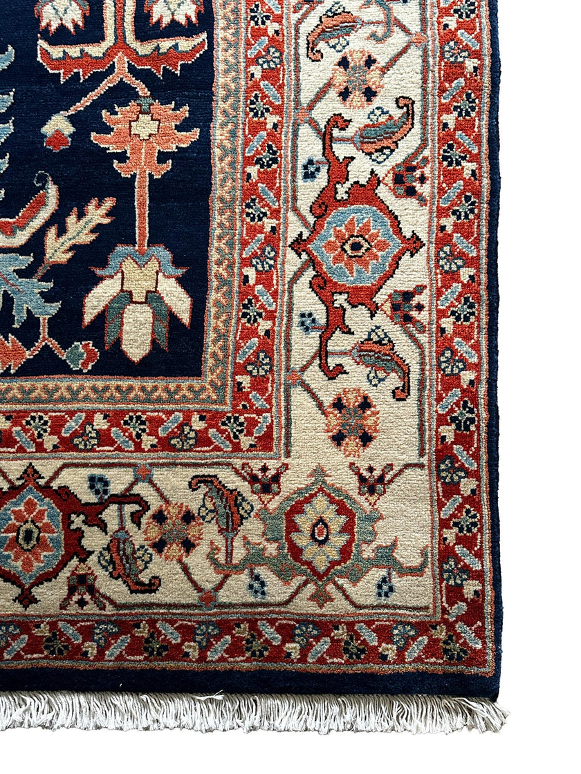 Heriz Teppich ca. 200 × 300 cm – dunkelblau/beige/rot & klassisch