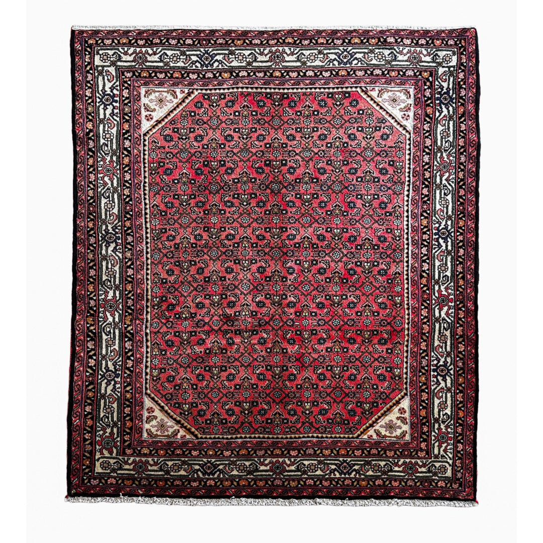 Hosseinabad Teppich ca. 200 × 150 cm – rot/beige & klassisch
