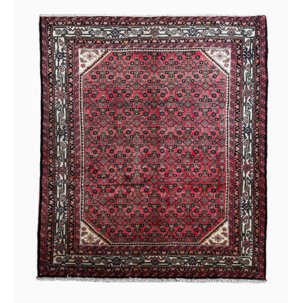Hosseinabad Teppich ca. 200 × 150 cm – rot/beige & klassisch