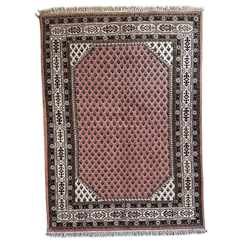 Bidjar Teppich ca. 200 × 150 cm – altrosa/braun & dezent
