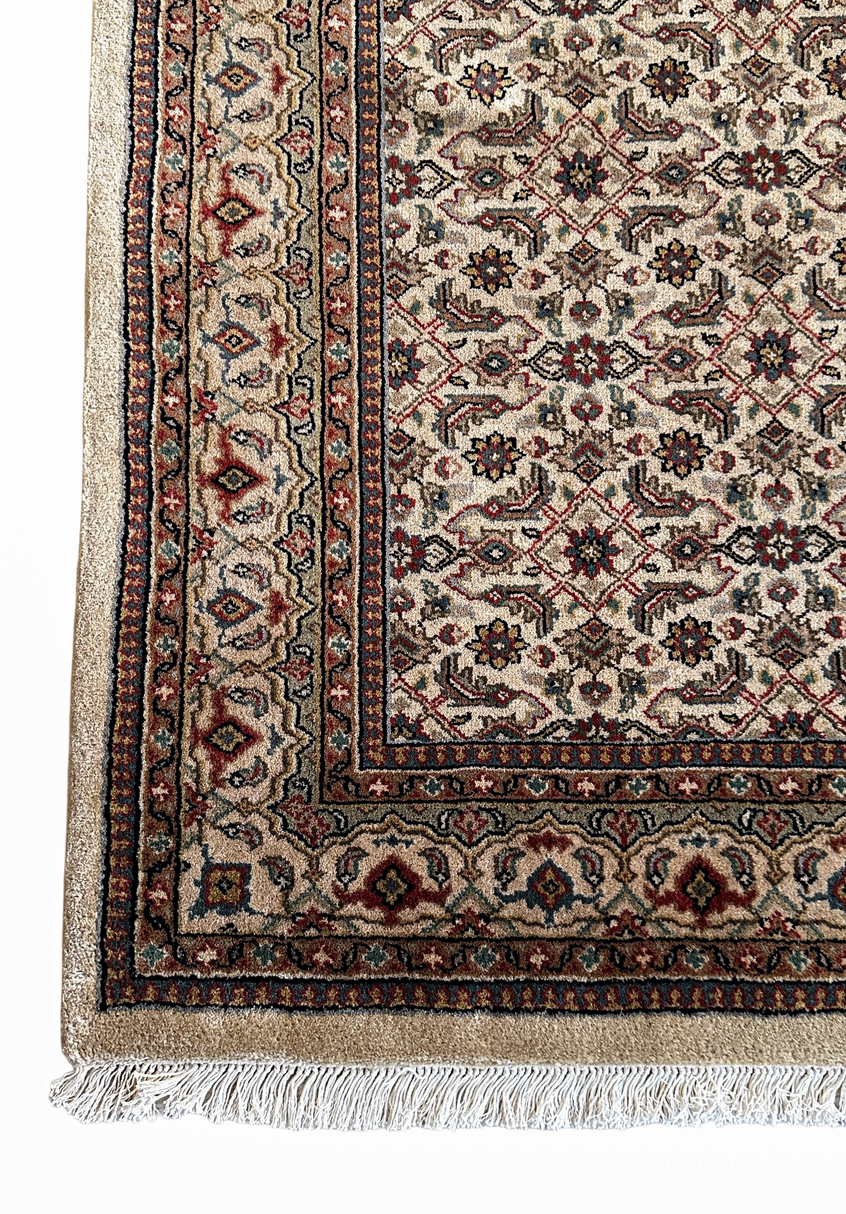 Bidjar Teppich ca. 200 × 150 cm – beige & fein gemustert