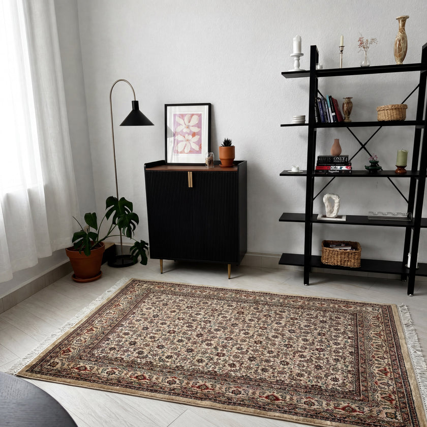 Bidjar Teppich ca. 200 × 150 cm – beige & fein gemustert