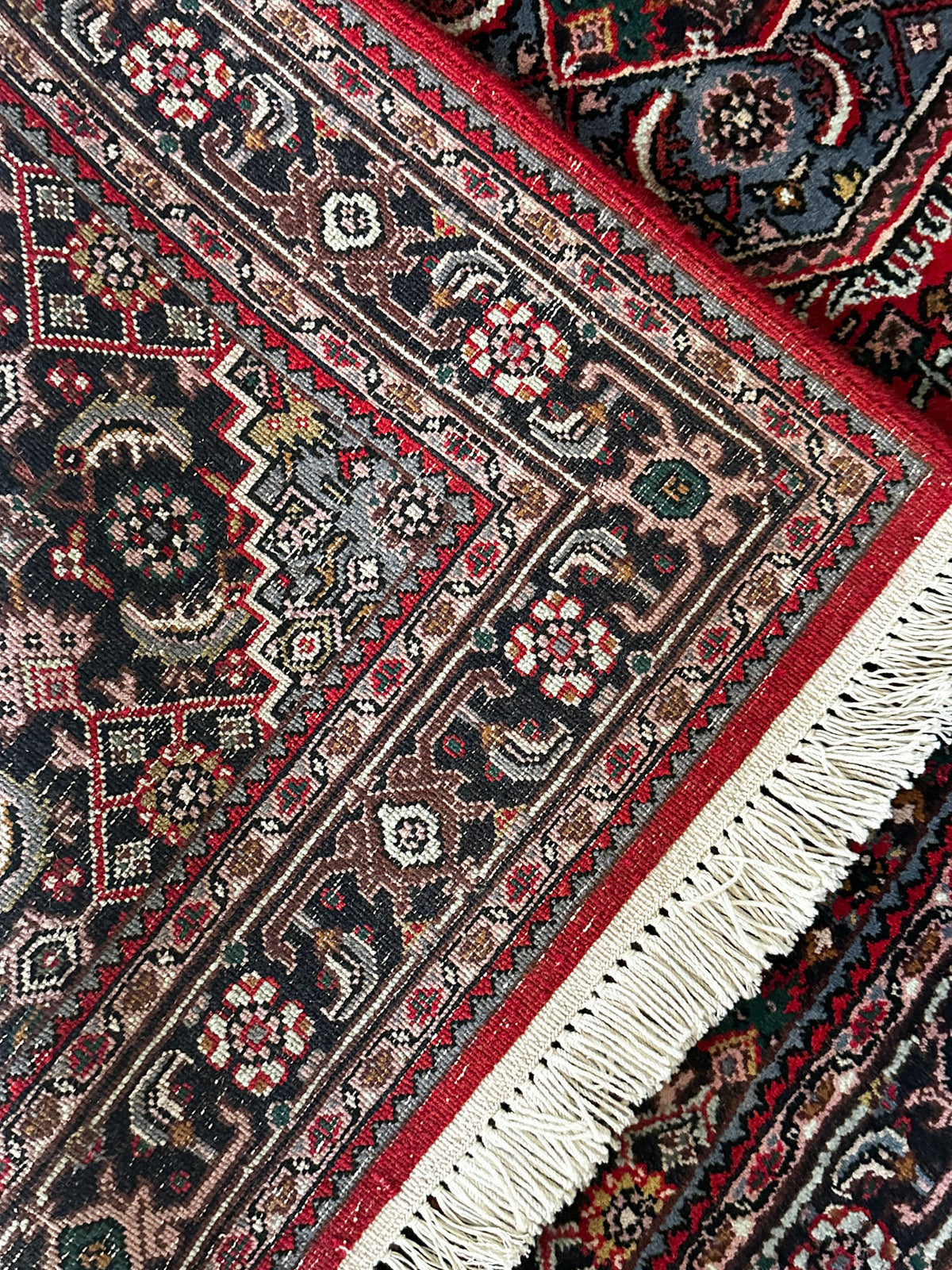 Bidjar Teppich ca. 163 × 94 cm – rot & dunkelblau