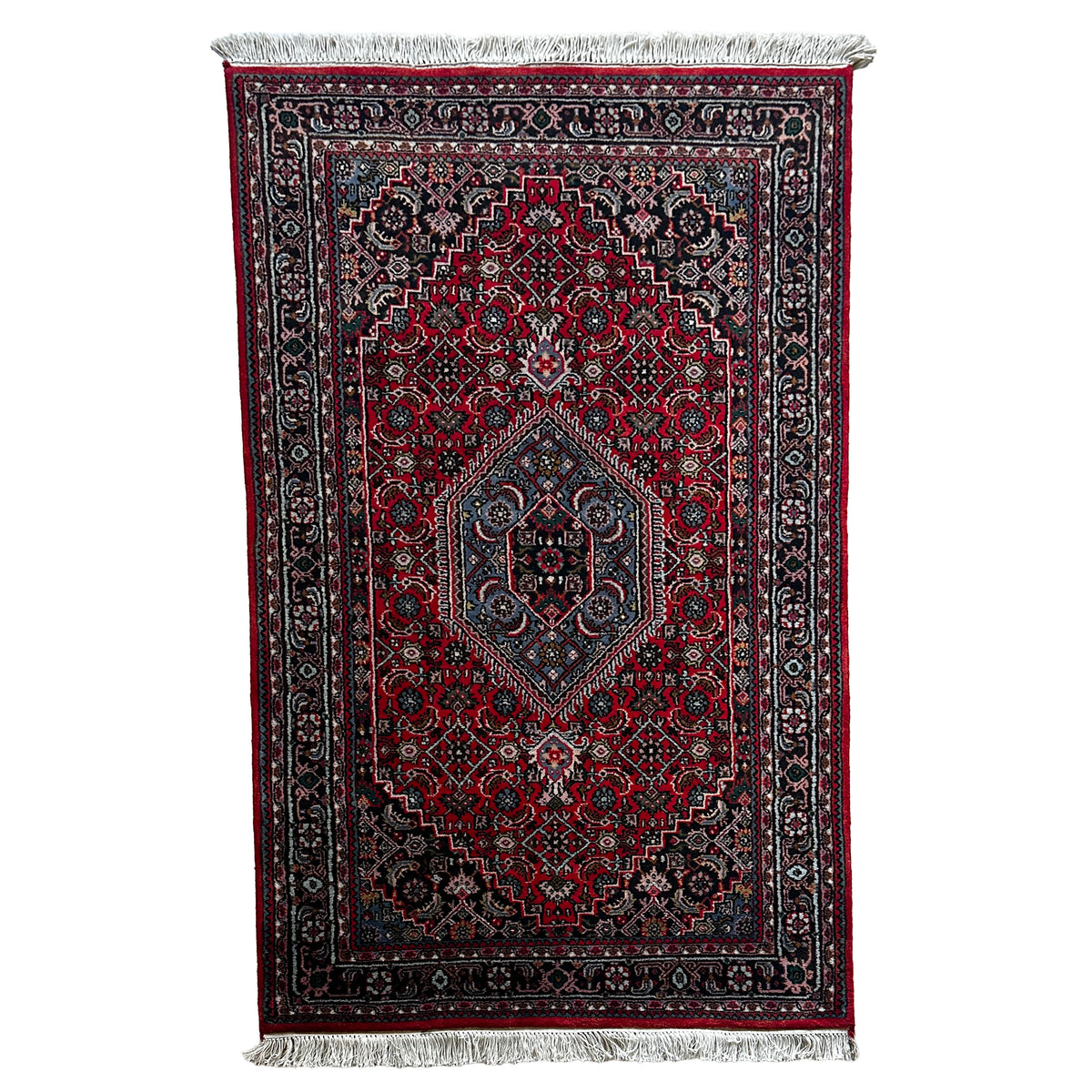 Bidjar Teppich ca. 163 × 94 cm – rot & dunkelblau