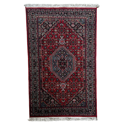 Bidjar Teppich ca. 163 × 94 cm – rot & dunkelblau