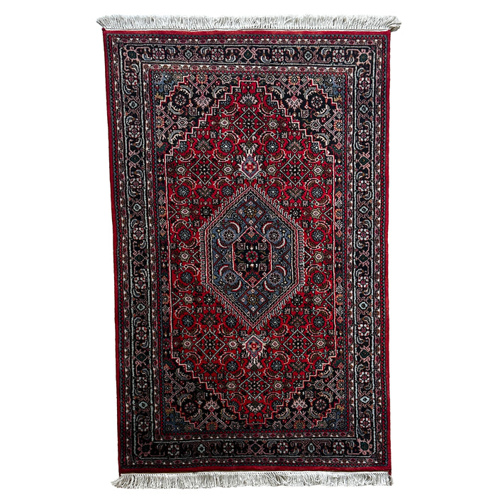 Bidjar Teppich ca. 163 × 94 cm – rot & dunkelblau