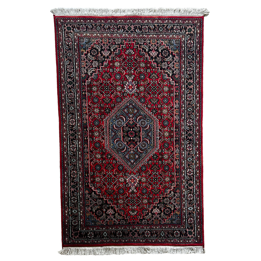 Bidjar Teppich ca. 163 × 94 cm – rot & dunkelblau