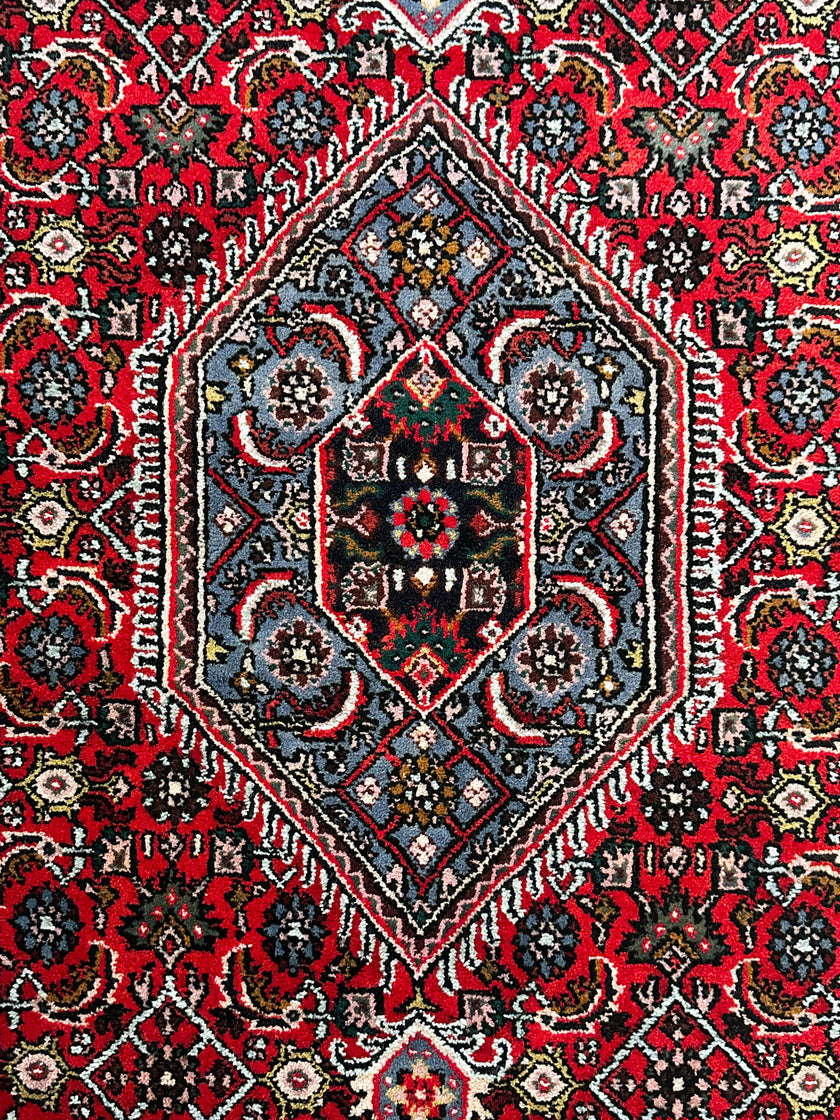 Bidjar Teppich ca. 163 × 94 cm – rot & dunkelblau