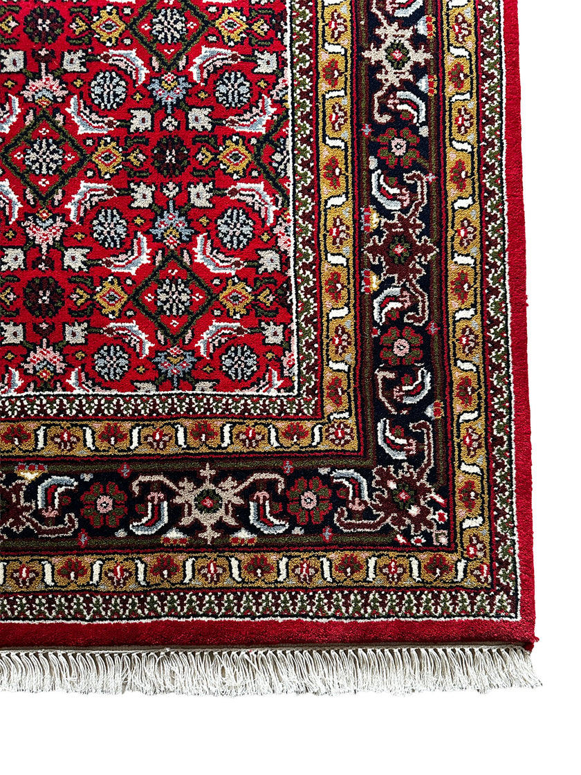 I. Ganga Teppich ca. 240 × 170 cm – rot & gemustert