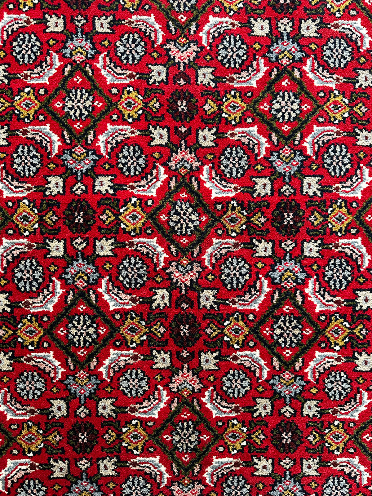 I. Ganga Teppich ca. 240 × 170 cm – rot & gemustert