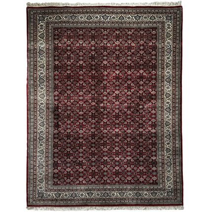 Herati Teppich ca. 250 × 150 cm – dunkelrot & fein gemustert