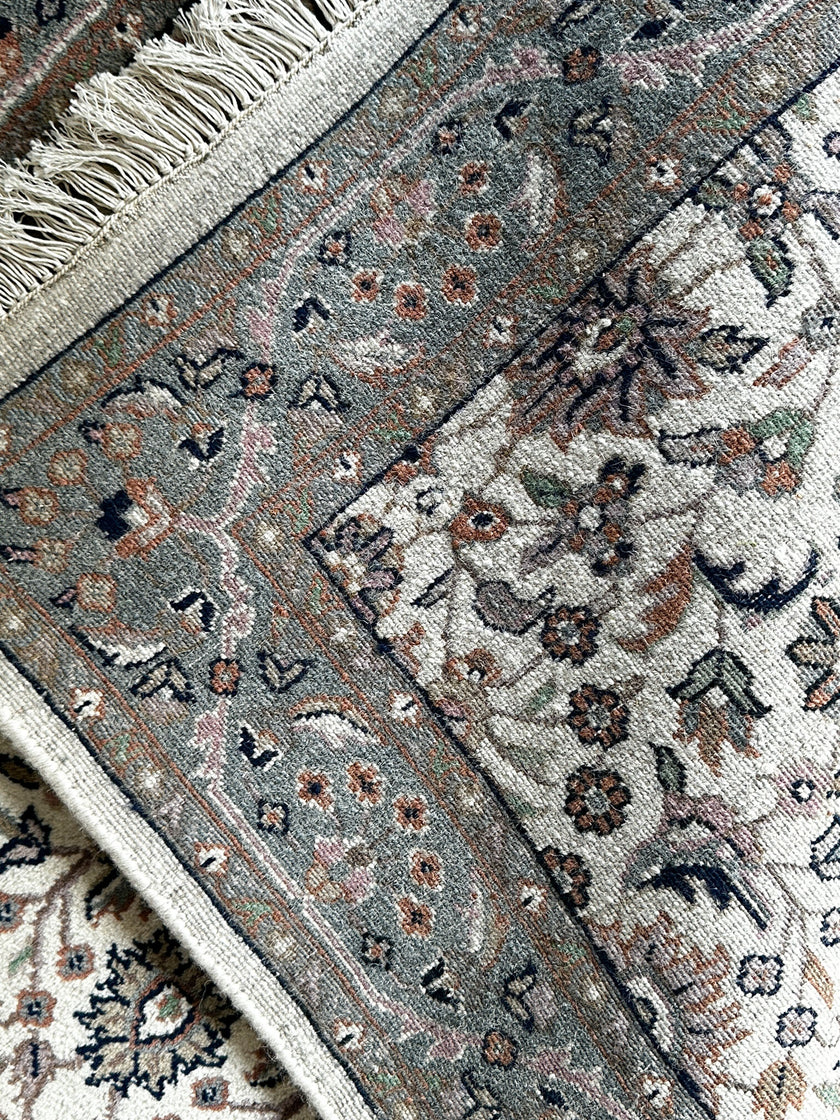 Isfahan Teppich ca. 162 × 88 cm – creme & grau