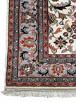 Keschan Teppich ca. 250 × 150 cm – creme/blau & floral