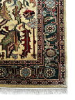 I. Keschan Teppich ca. 269 × 184 cm – creme & grün gemustert