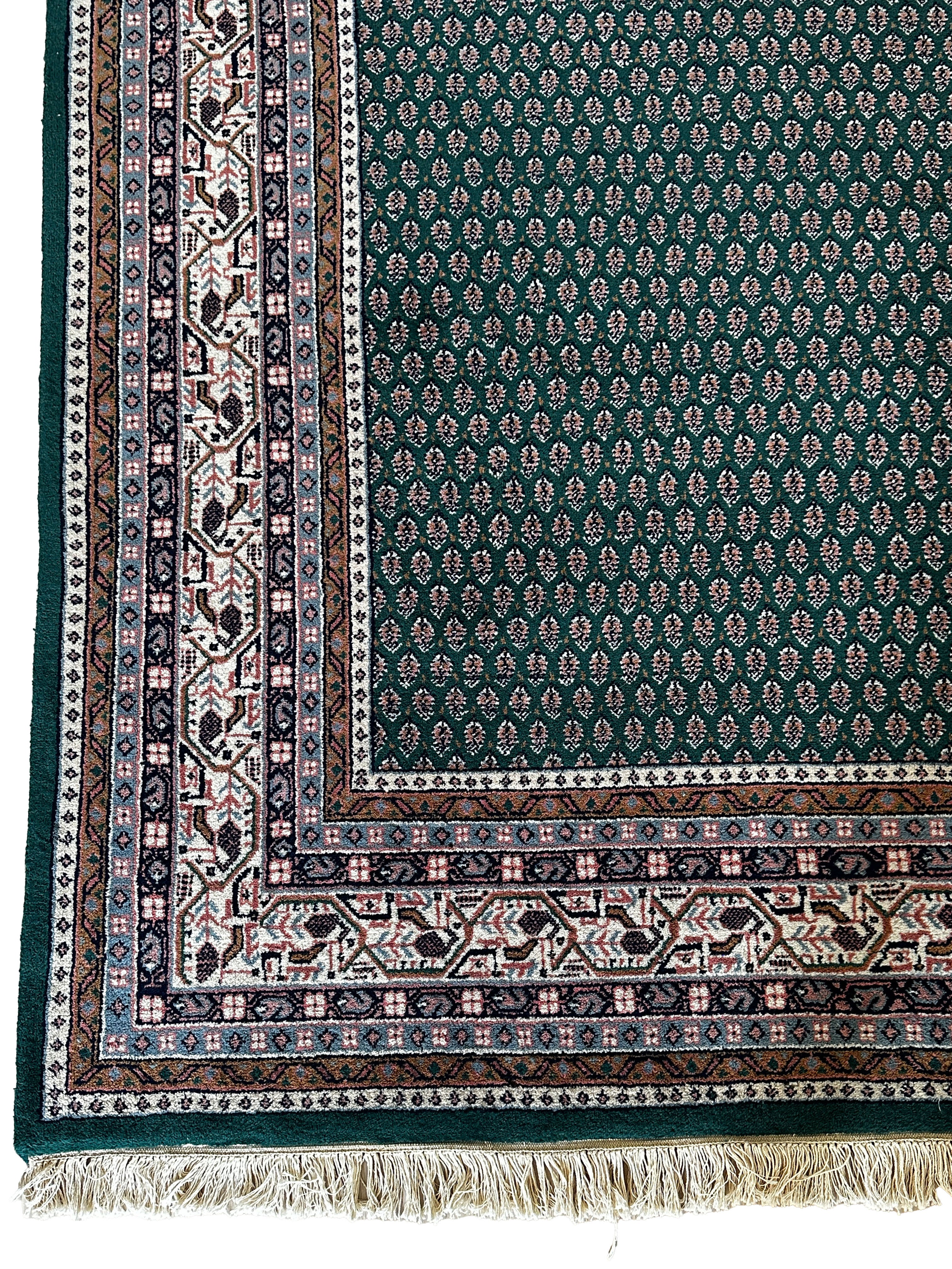 Mir Teppich ca. 200 × 200 cm – grün/blau & ruhig
