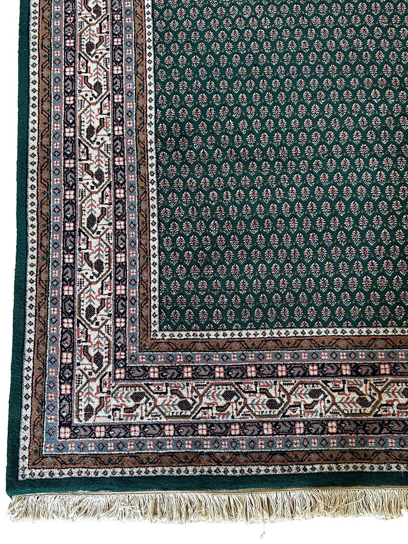 Mir Teppich ca. 200 × 200 cm – grün/blau & ruhig