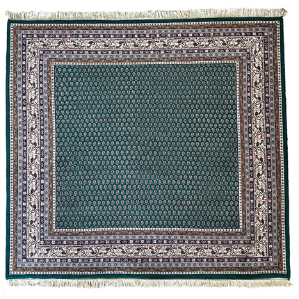 Mir Teppich ca. 200 × 200 cm – grün/blau & ruhig