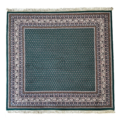 Mir Teppich ca. 200 × 200 cm – grün/blau & ruhig