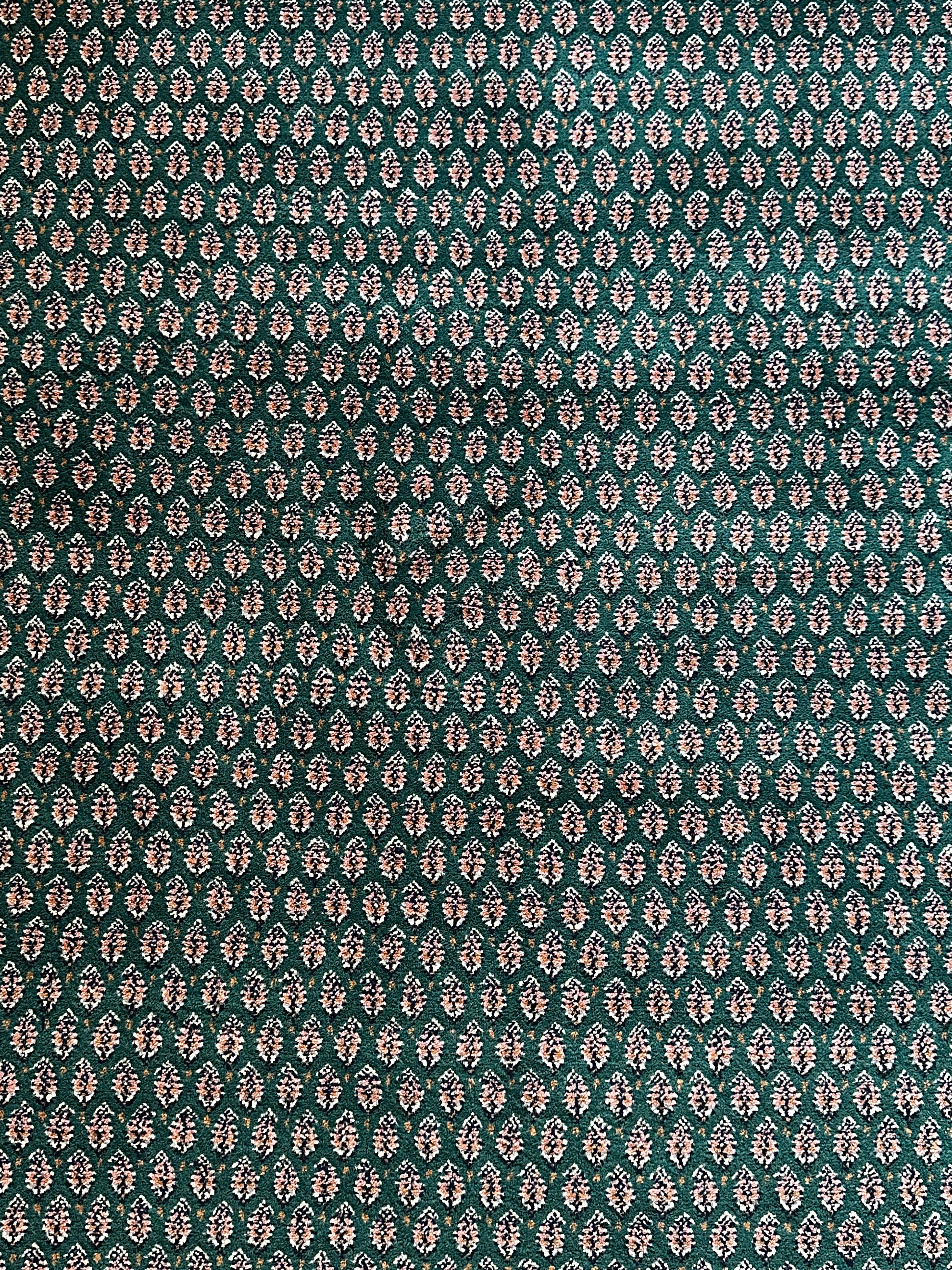 Mir Teppich ca. 200 × 200 cm – grün/blau & ruhig