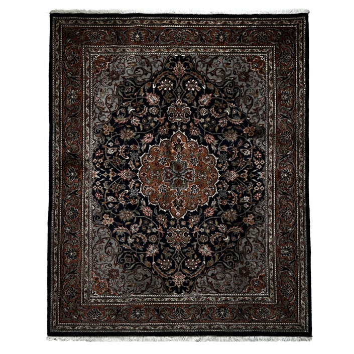 Nain Teppich ca. 250 × 150 cm – dunkelblau & edel