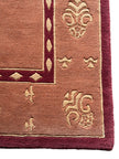 I. Nepal Teppich ca. 200 × 200 cm – apricot & schlicht