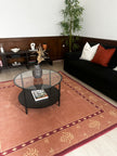 I. Nepal Teppich ca. 200 × 200 cm – apricot & schlicht