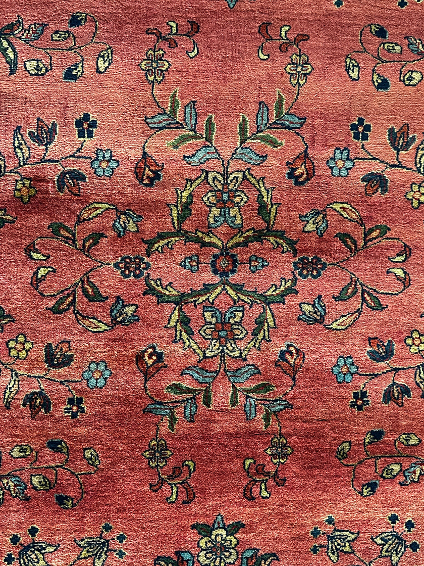 I. Sarough Teppich ca. 150 × 100 cm – rot/blau & floral