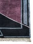 I. Sunra Teppich ca. 202 × 201 cm – dunkelblau, grau & violett