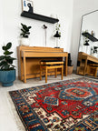 Nahawand Teppich ca. 200 × 150 cm – rot/blau & geometrisch