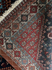 Jalameh Teppich ca. 200 × 200 cm – dunkelblau/rot/hellblau & geometrisch