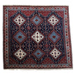 Jalameh Teppich ca. 200 × 200 cm – dunkelblau/rot/hellblau & geometrisch