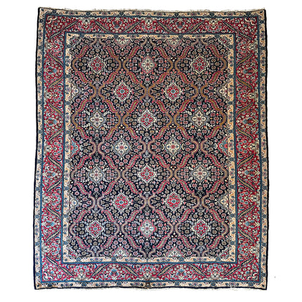 Jazd Teppich ca. 200 × 300 cm – dunkelblau/rot & edel