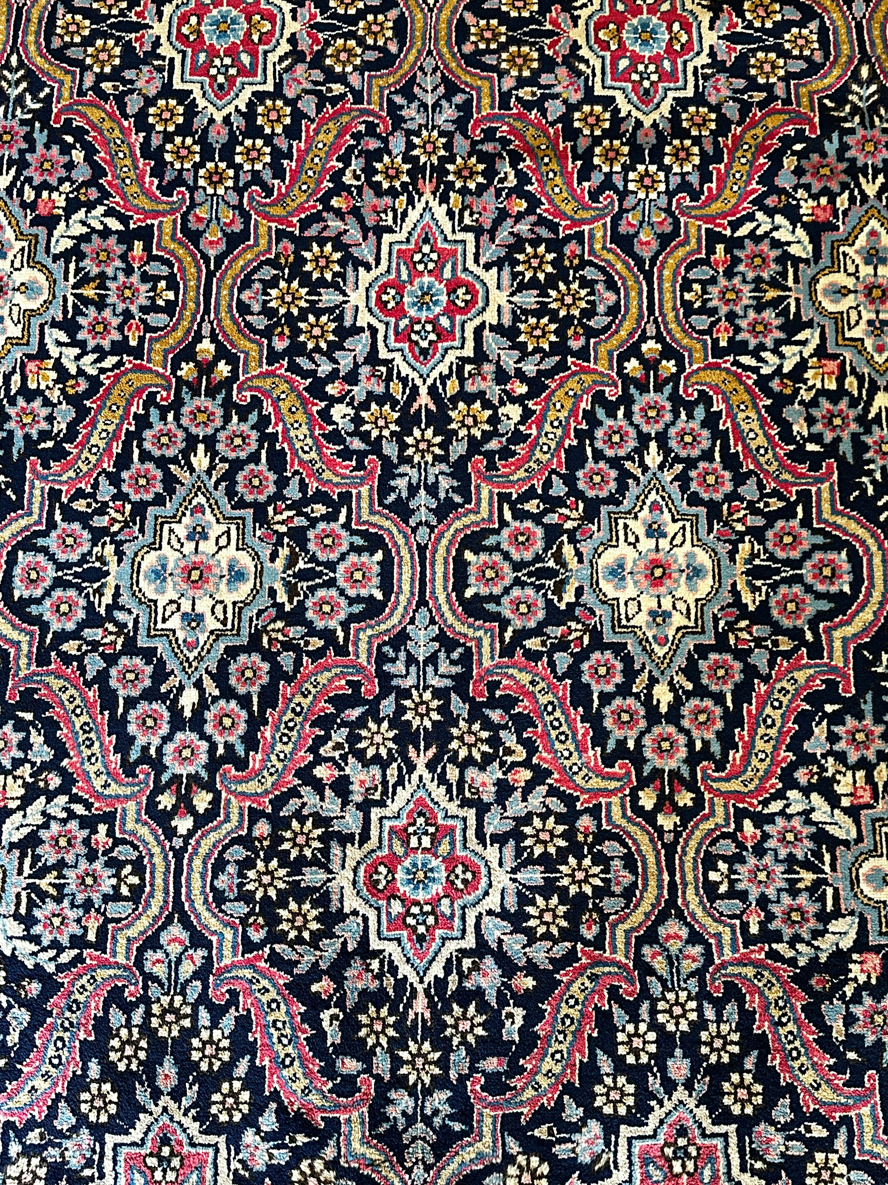 Jazd Teppich ca. 200 × 300 cm – dunkelblau/rot & edel