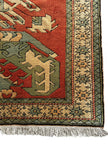 Kars Teppich ca. 233 × 149 cm – rostrot & olivgrün geometrisch