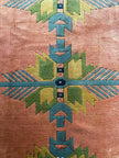 Kars Teppich ca. 240 × 160 cm – lachsrot & grün geometrisch