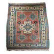 Kars Teppich ca. 200 × 200 cm – altrosa/blau/creme & geometrisch