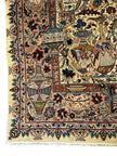 Kaschmar Teppich ca. 150 × 100 cm – creme/beige/blau & detailreich