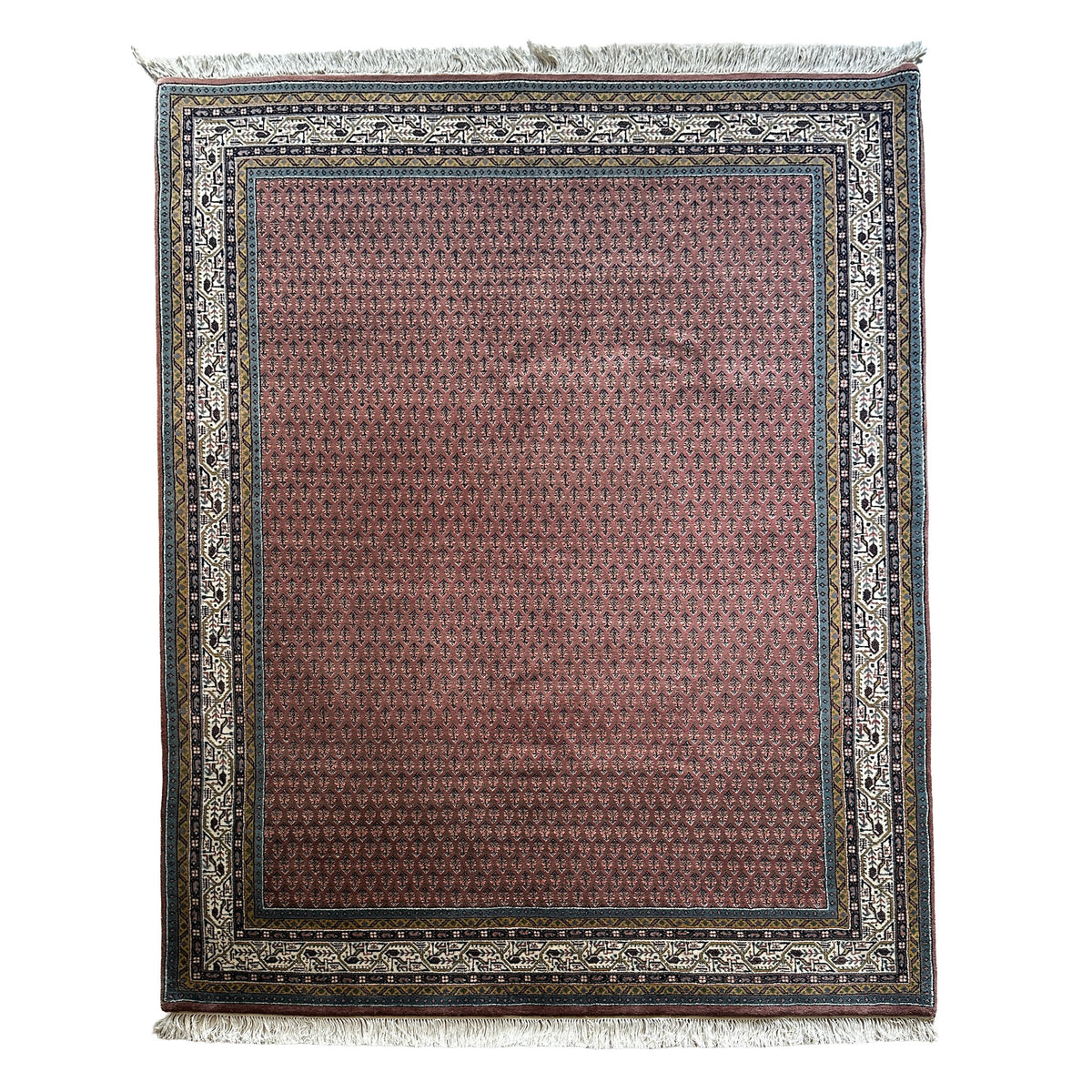 Kaschmir-Mir Teppich ca. 238 × 168 cm – rosé & fein gemustert