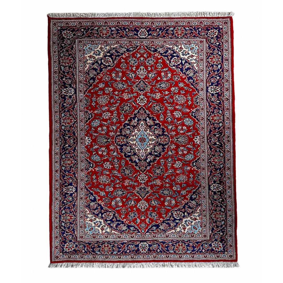 Keschan Teppich ca. 200 × 150 cm – rot/blau & klassisch
