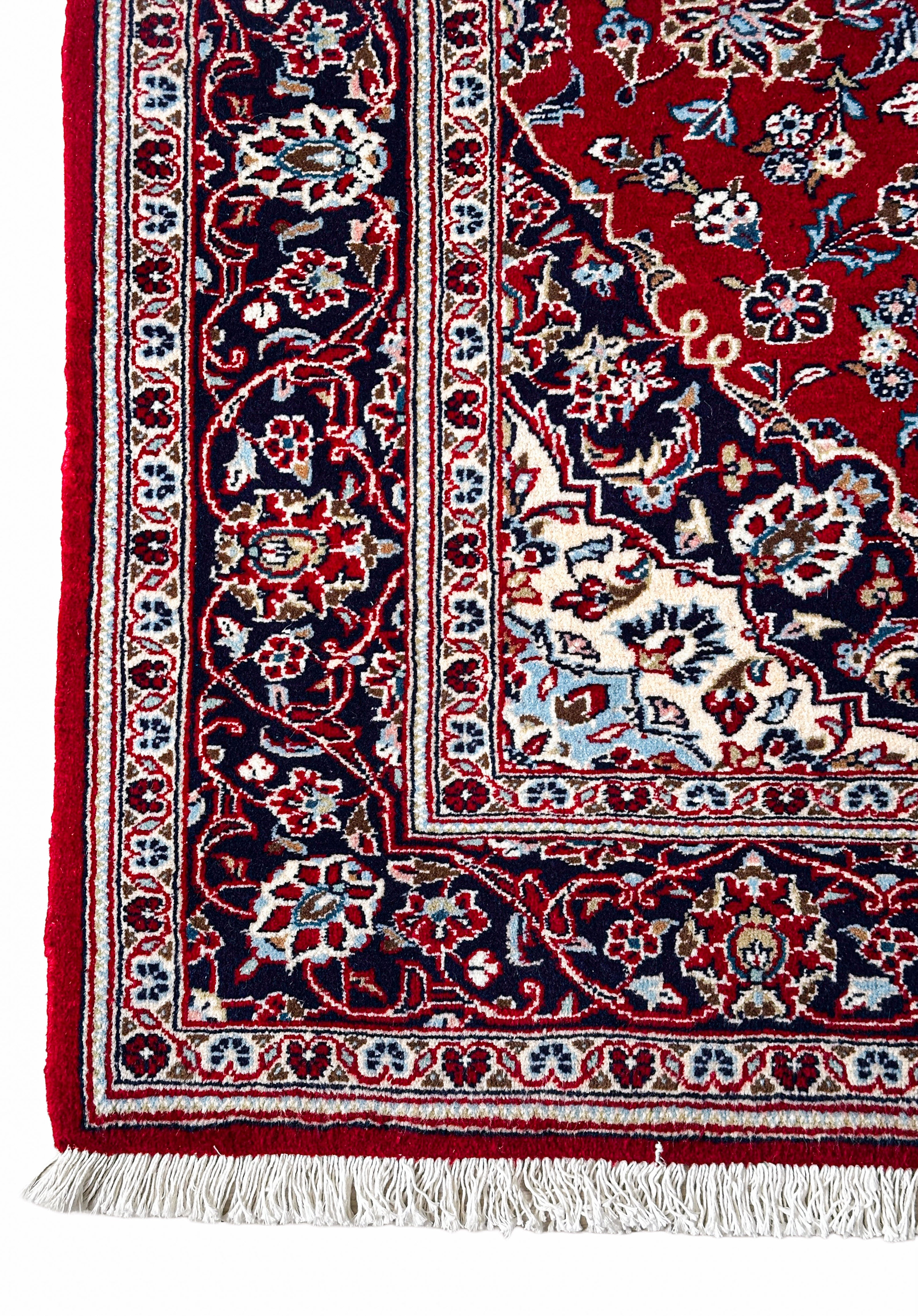 Keschan Teppich ca. 200 × 150 cm – rot/blau & klassisch