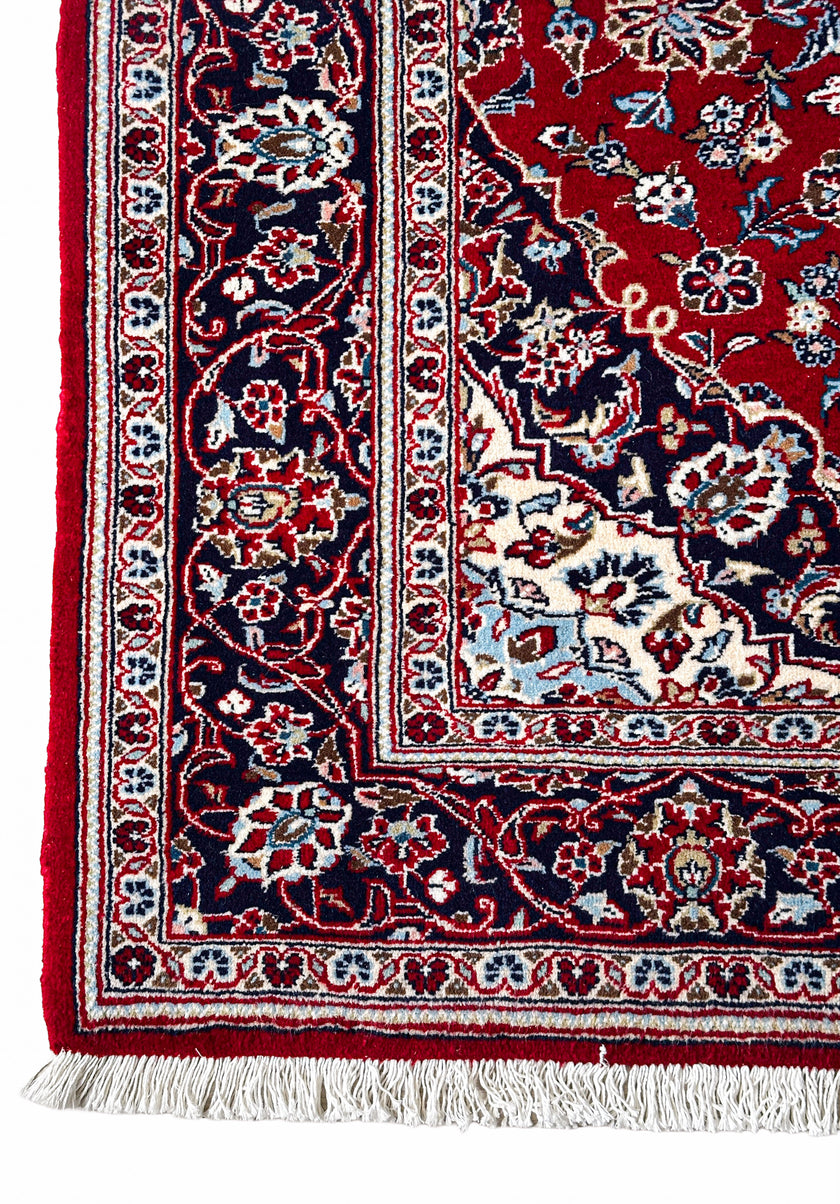 Keschan Teppich ca. 200 × 150 cm – rot/blau & klassisch