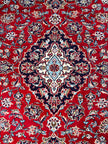 Keschan Teppich ca. 200 × 150 cm – rot/blau & klassisch