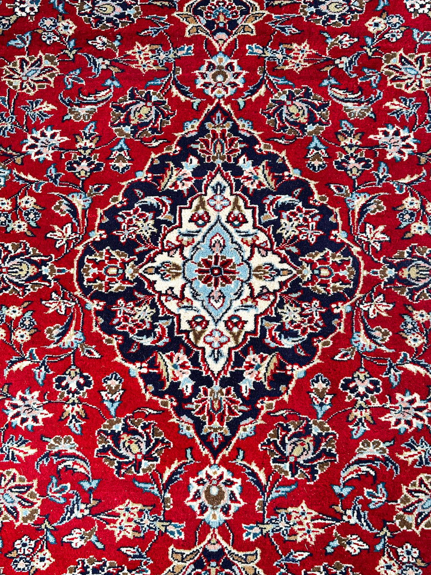 Keschan Teppich ca. 200 × 150 cm – rot/blau & klassisch